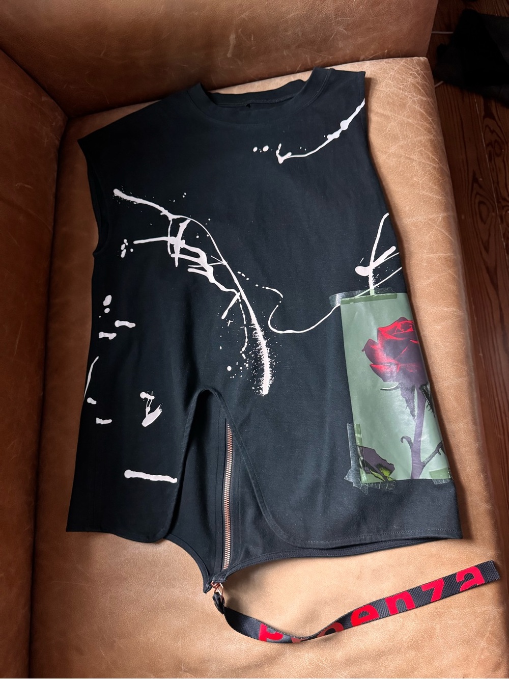 Proenza Schouler Rose Tank tee Paint Splatter Rose Graphic cotton